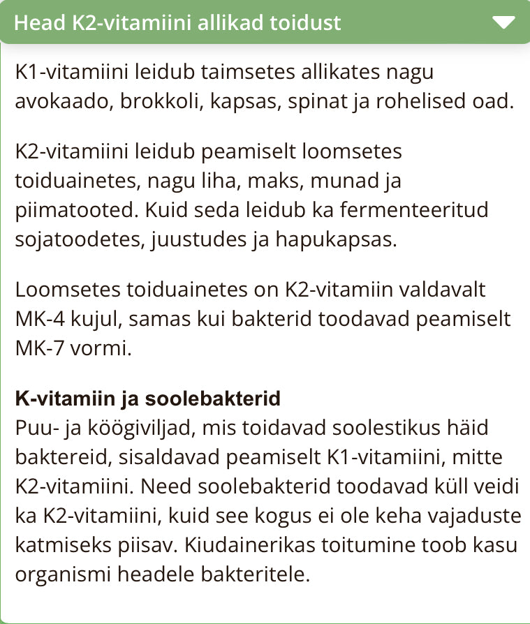 K2 vitamiin 75mcg