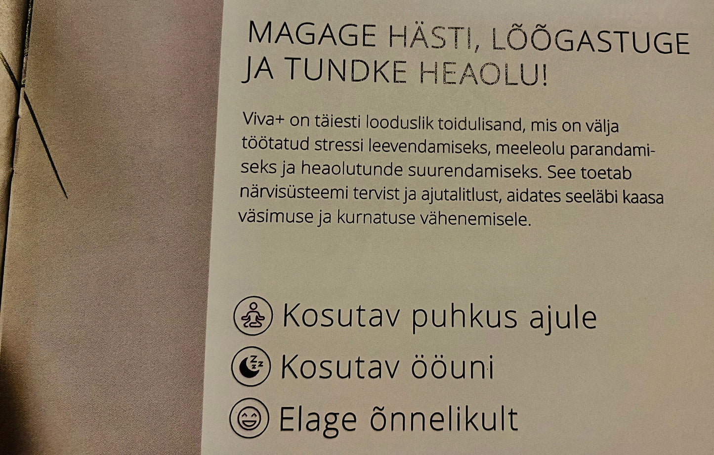 Viva+ Safraniga tagab vaimse heaolu