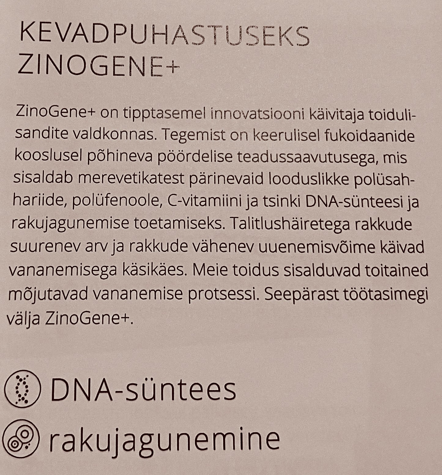 ZinoGene+ Innovatiivne Looduslik Detox